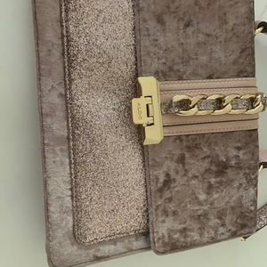 ALDO pink velvet sparkily crossbody bag